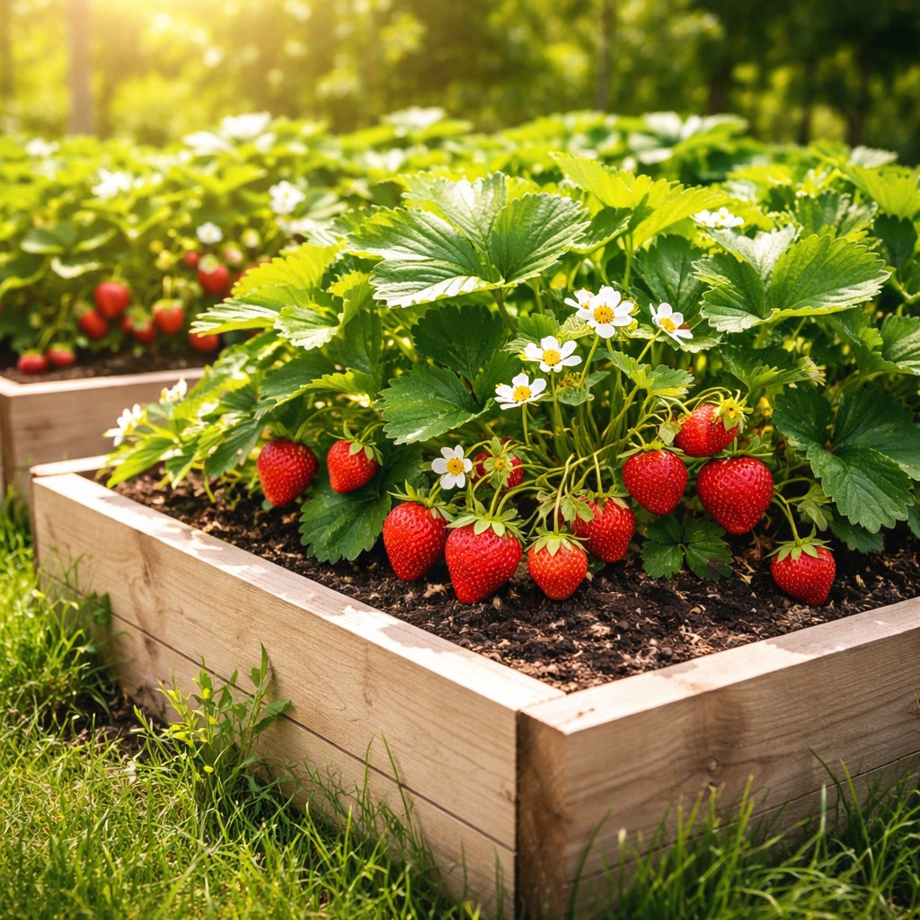 Growing Strawberries in Raised Garden Beds (Step-by-Step Guide ...